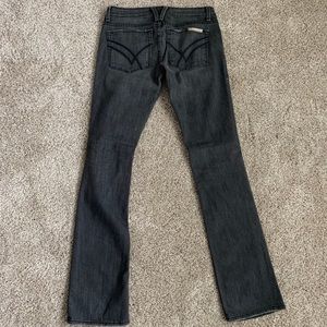 William Rast straight leg black distressed denim
